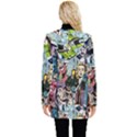 Vintage Horror Collage Pattern Button Up Hooded Coat  View2