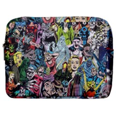 Vintage Horror Collage Pattern Make Up Pouch (large) by Ket1n9