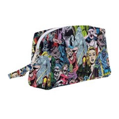 Vintage Horror Collage Pattern Wristlet Pouch Bag (medium) by Ket1n9