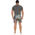 Vintage Horror Collage Pattern Men s Runner Shorts View4