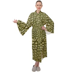 Aligator Skin Maxi Velvet Kimono by Ket1n9