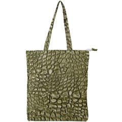 Aligator Skin Double Zip Up Tote Bag by Ket1n9