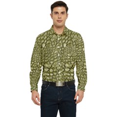 Aligator Skin Men s Long Sleeve Pocket Shirt  by Ket1n9