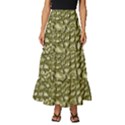 Aligator Skin Tiered Ruffle Maxi Skirt View1