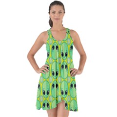 Alien Pattern- Show Some Back Chiffon Dress by Ket1n9