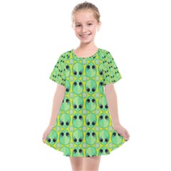 Alien Pattern- Kids  Smock Dress by Ket1n9