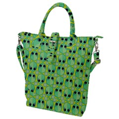 Alien Pattern- Buckle Top Tote Bag by Ket1n9