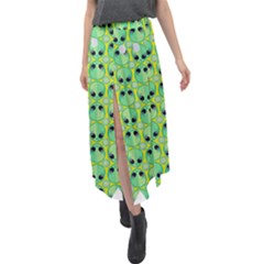 Alien Pattern- Velour Split Maxi Skirt by Ket1n9