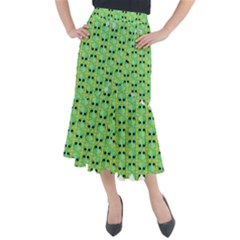 Alien Pattern- Midi Mermaid Skirt by Ket1n9