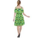 Alien Pattern- Cut Out Shoulders Chiffon Dress View2