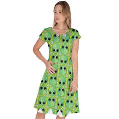 Alien Pattern- Classic Short Sleeve Dress by Ket1n9