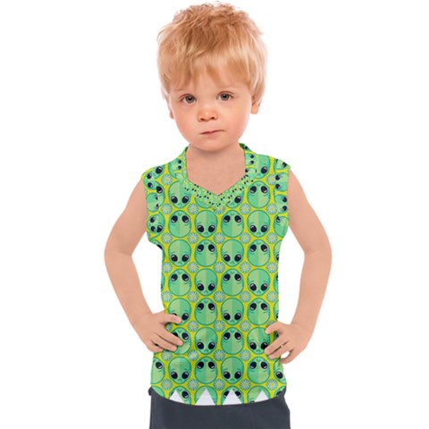 Alien Pattern- Kids  Sport Tank Top by Ket1n9