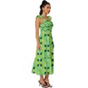 Alien Pattern- Tie-Strap Tiered Midi Chiffon Dress View3