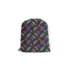 Alien Patterns Vector Graphic Drawstring Pouch (small) by Ket1n9