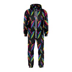 Alien Patterns Vector Graphic Hooded Jumpsuit (kids)