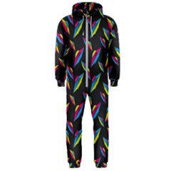 Alien Patterns Vector Graphic Hooded Jumpsuit (men) by Ket1n9