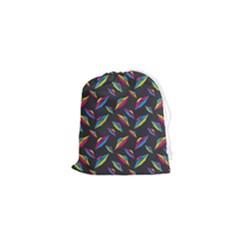 Alien Patterns Vector Graphic Drawstring Pouch (xs) by Ket1n9