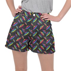 Alien Patterns Vector Graphic Women s Ripstop Shorts by Ket1n9