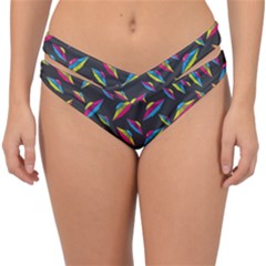 Alien Patterns Vector Graphic Double Strap Halter Bikini Bottoms