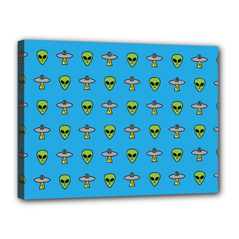 Alien Pattern Canvas 16  X 12  (stretched) by Ket1n9