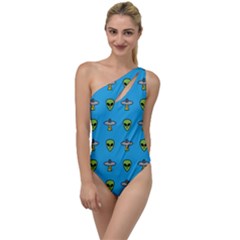 Alien Pattern To One Side Swimsuit by Ket1n9