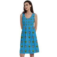 Alien Pattern Classic Skater Dress by Ket1n9