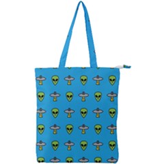 Alien Pattern Double Zip Up Tote Bag by Ket1n9