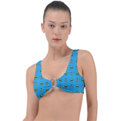 Alien Pattern Ring Detail Bikini Top by Ket1n9