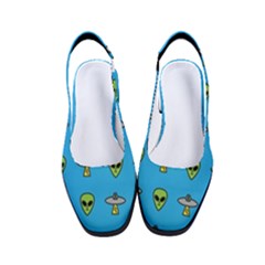 Alien Pattern Women s Classic Slingback Heels by Ket1n9