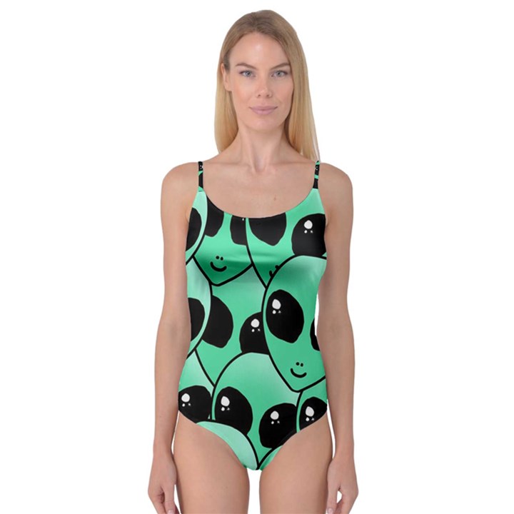 Art Alien Pattern Camisole Leotard 