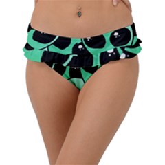 Art Alien Pattern Frill Bikini Bottoms by Ket1n9