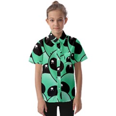 Art Alien Pattern Kids  Short Sleeve Shirt by Ket1n9