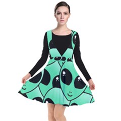 Art Alien Pattern Plunge Pinafore Dress by Ket1n9