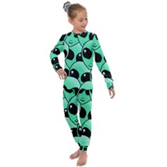 Art Alien Pattern Kids  Long Sleeve Set  by Ket1n9