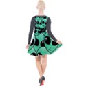 Art Alien Pattern Plunge Pinafore Velour Dress View2