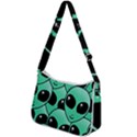 Art Alien Pattern Zip Up Shoulder Bag View2