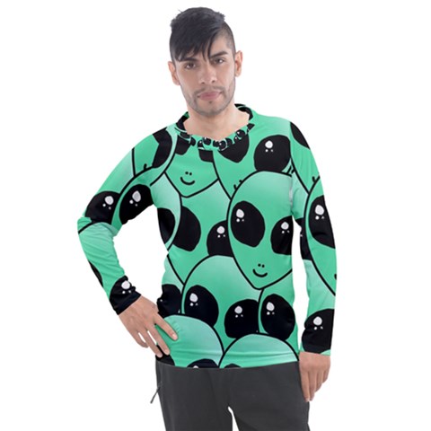 Art Alien Pattern Men s Pique Long Sleeve T-shirt by Ket1n9