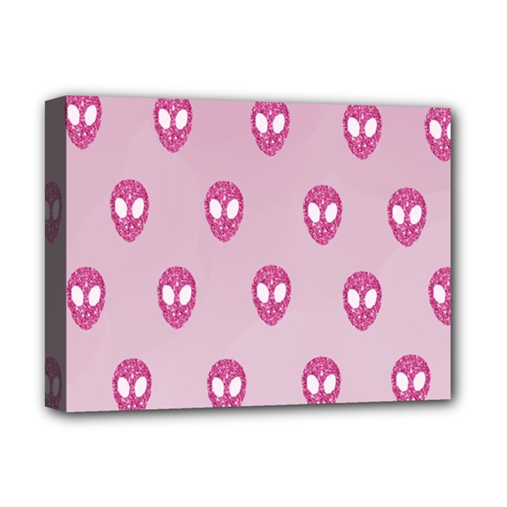 Alien Pattern Pink Deluxe Canvas 16  x 12  (Stretched) 