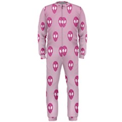 Alien Pattern Pink Onepiece Jumpsuit (men) by Ket1n9