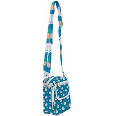 Elegant Swan Pattern With Water Lily Flowers Shoulder Strap Belt Bag by Ket1n9