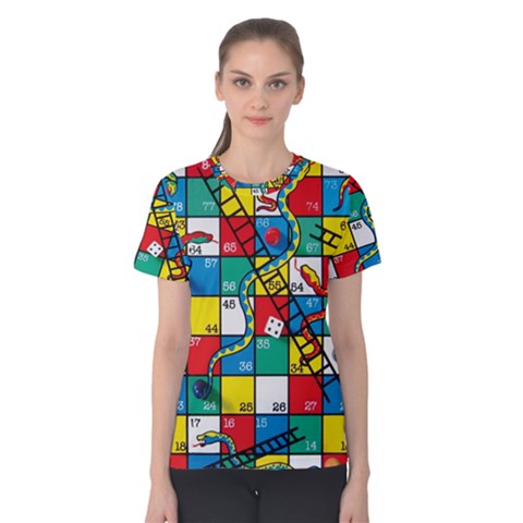 Snakes And Ladders Women s Cotton T-shirt by Ket1n9