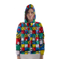 Snakes And Ladders Women s Hooded Windbreaker by Ket1n9