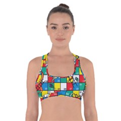 Snakes And Ladders Cross Back Sports Bra by Ket1n9