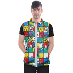 Snakes And Ladders Men s Puffer Vest by Ket1n9