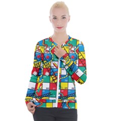 Snakes And Ladders Casual Zip Up Jacket by Ket1n9