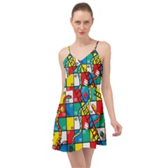 Snakes And Ladders Summer Time Chiffon Dress by Ket1n9