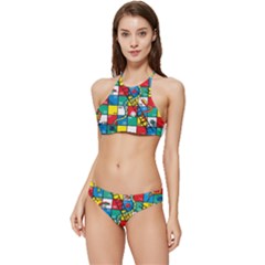 Snakes And Ladders Banded Triangle Bikini Set by Ket1n9