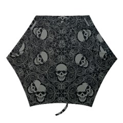 Dark Horror Skulls Pattern Mini Folding Umbrellas by Ket1n9