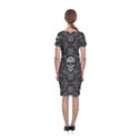 Dark Horror Skulls Pattern Classic Short Sleeve Midi Dress View2