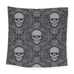 Dark Horror Skulls Pattern Square Tapestry (large) by Ket1n9